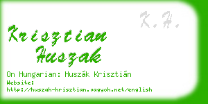 krisztian huszak business card