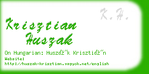 krisztian huszak business card